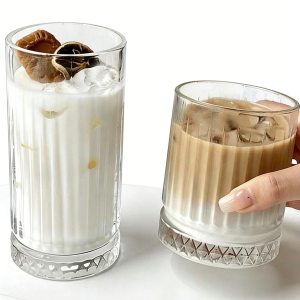 American Retro Glass Latte Cup