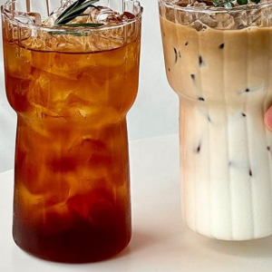 Minimalist Striped Glass Tumbler