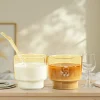Wholesale Iced American Ins Glass Cartoon Cute Home Simple Coffee Cup Office Borosilicate Drink Water Milk Glass Cups
